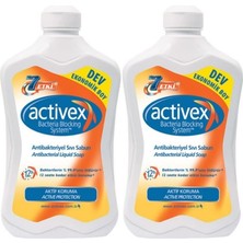 Activex Sıvı Sabun Aktif Antibakteriyel 1800 ml x 2 Adet