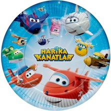 Süsle Bebek ve Parti Harika Kanatlar, 23 cm, Karton Tabak, 8 Adet