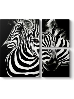 Tabloshop Siyah Beyaz Zebra Tablosu