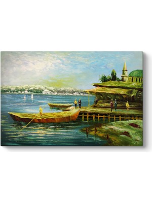 Tabloshop Yağlıboya Liman Tablosu