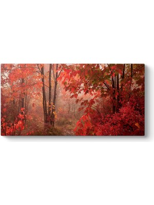 Tabloshop Kırmızı Çınar Yapraklı Tablosu