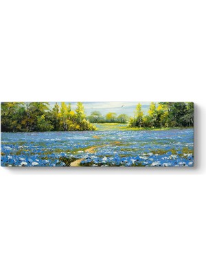 Tabloshop Mavi Çiçek Tarlası Tablosu