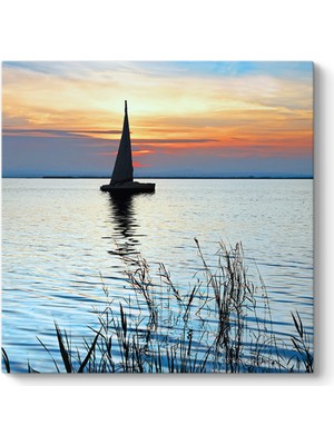 Tabloshop Sazlık ve Yelkenli Deniz Tablosu