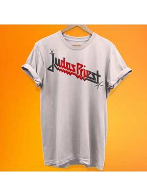 Remonz Judas Priest Baskılı %100 Pamuk Oversize T-Shirt Büyük Beden Tişört