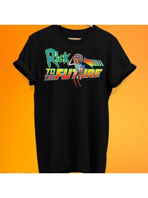Remonz Geleceğe Dönüş Rick Baskılı %100 Pamuk Oversize T-Shirt Büyük Beden Tişört
