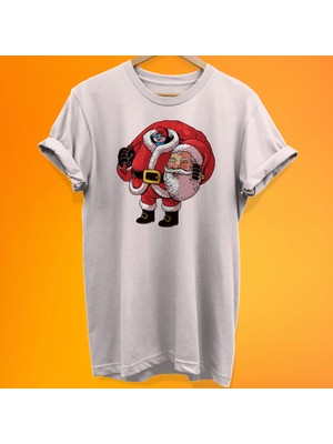 Remonz Şirin Baba Baskılı %100 Pamuk Oversize T-Shirt Büyük Beden Tişört