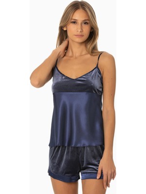 Pierre Cardin Kadife Saten Şort & Kombi Takım - 440