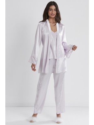 Pierre Cardin Kadife Saten 3'lü Pijama Takım - 2040