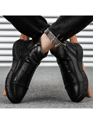 Sıtong Siyah Erkek Ayakkabı Yumuşak Ayakkabı Martin Çizme (Yurt Dışından)