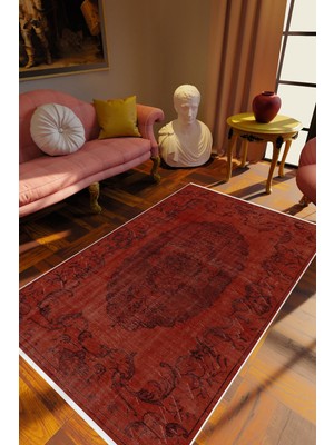 10 Post Online Salon Halısı Eskitme Bordo Kaydırmaz Kesme Yıkanabilir Ince Halı 