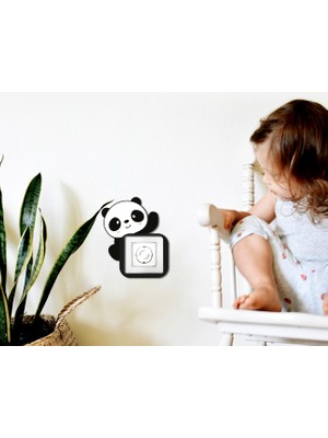 instababyrooms Sevimli Hayvanlar Volti Ahşap Priz Aksesuarı Model 011
