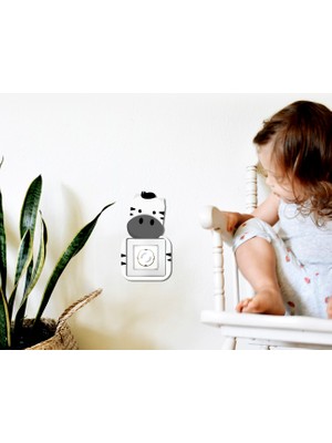 instababyrooms Sevimli Hayvanlar Volti Ahşap Priz Aksesuarı Model 014