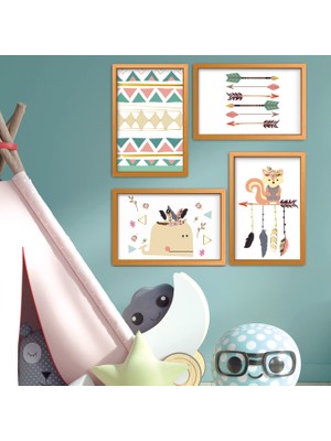 instababyrooms Kızıldereli Hayvanlar Çevçeve Set