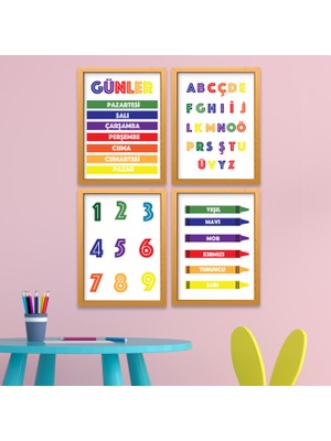 instababyrooms Eğitici Set Alfabe ve Rakamlar Çevçeve Set