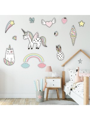instababyrooms Mutlu Unicorn Model 001 Ahşap Set