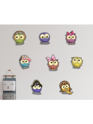 instababyrooms Sevimli Baykuşlar Ahşap Set