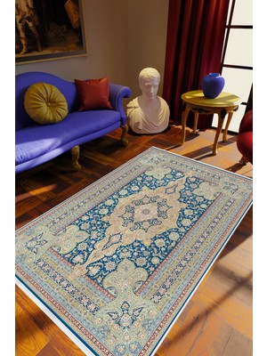 10 Post Online Salon Halısı Eskitme Gri Mavi Bej Bordo Kaydırmaz Kesme Yıkanabilir Ince Halı 