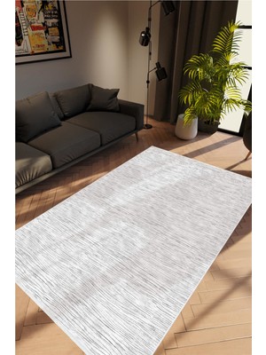 10 Post Online Modern Eskitme Gri Kaydırmaz Kesme Yıkanabilir Ince Halı 