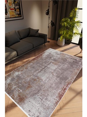 10 Post Online Doku Eskitme Kahverengi Vizon Kaydırmaz Kesme Yıkanabilir Ince Halı 