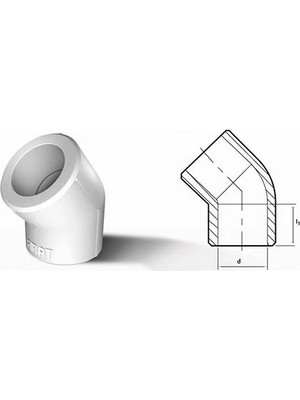 Fırat Pprc 40 mm Açık Dirsek ( 5 Adet )