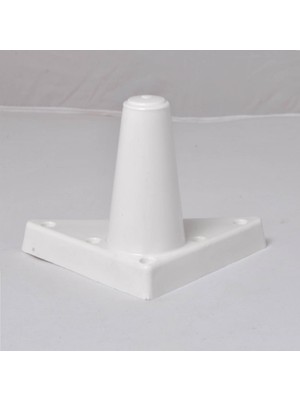 Zeygen Sena Plastik Ayak Baza Ayağı Koltuk - Kanepe Ayağı Puf-Tv Ünitesi Ayağı 8'li 10 cm Beyaz Renk