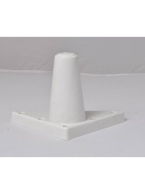 Zeygen Sena Plastik Ayak Baza Ayağı Koltuk - Kanepe Ayağı Puf-Tv Ünitesi Ayağı 8'li 12 cm Beyaz Renk