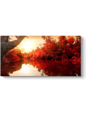 Tabloshop Kırmızı Büyü Manzara Tablosu