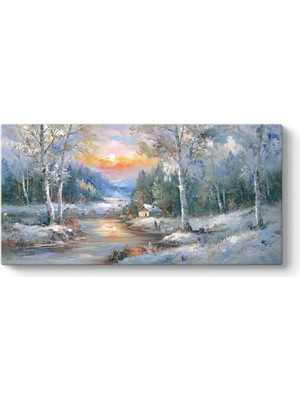 Tabloshop Kış Orman Manzarası Tablosu