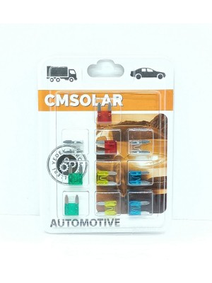 Cmsolar Karışık Amper Mini Bıçak Sigorta Takımı (10-15-20-25-30 Amper) Blister Kutu