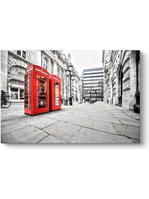 Tabloshop Kırmızı Ingiliz Telefon Kulübeleri Tablosu