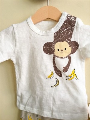 Meri Meli Design Bebek 3'lü Takım Monkey Tshirt