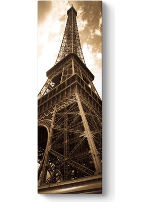 Tabloshop Sepya Eyfel Kulesi Dikey Tablo