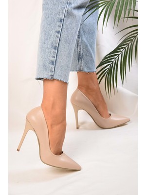 Shoeberry Kadin Ten Cilt Klasik Topuklu Stiletto