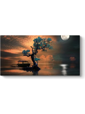 Tabloshop Endonezya'da Balıkçı Teknesi Tablosu