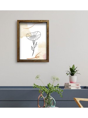 Bk Gift Otel Odası Konseptli Doğal Masif Ahşap Çerçeveli Tablo 45 x 65 cm - 91