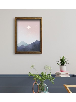 Bk Gift Otel Odası Konseptli Doğal Masif Ahşap Çerçeveli Tablo 45 x 65 cm - 83