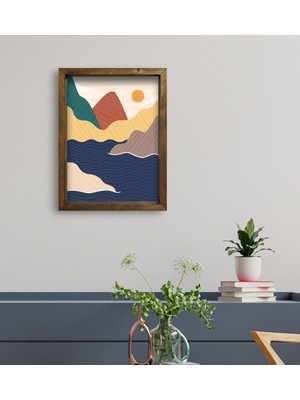 Bk Gift Otel Odası Konseptli Doğal Masif Ahşap Çerçeveli Tablo 45 x 65 cm - 80
