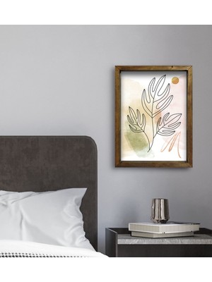 Bk Gift Otel Odası Konseptli Doğal Masif Ahşap Çerçeveli Tablo 45 x 65 cm - 99