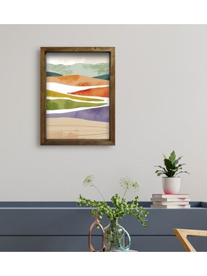 Bk Gift Otel Odası Konseptli Doğal Masif Ahşap Çerçeveli Tablo 45 x 65 cm - 73