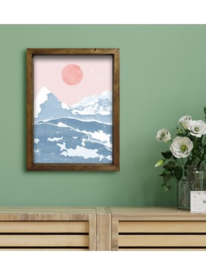 Bk Gift Otel Odası Konseptli Doğal Masif Ahşap Çerçeveli Tablo 30 x 40 cm - 107
