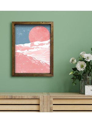 Bk Gift Otel Odası Konseptli Doğal Masif Ahşap Çerçeveli Tablo 30 x 40 cm - 106