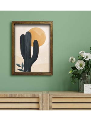 Bk Gift Otel Odası Konseptli Doğal Masif Ahşap Çerçeveli Tablo 30 x 40 cm - 96