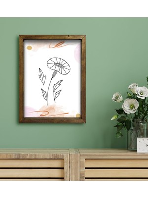 Bk Gift Otel Odası Konseptli Doğal Masif Ahşap Çerçeveli Tablo 30 x 40 cm - 93