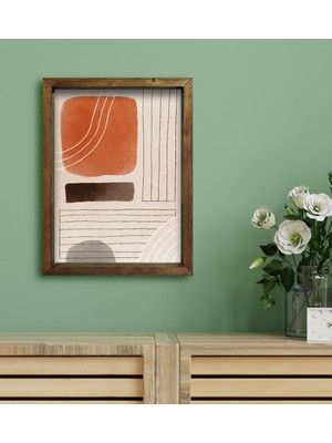 Bk Gift Otel Odası Konseptli Doğal Masif Ahşap Çerçeveli Tablo 30 x 40 cm - 48