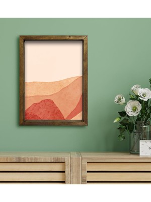 Bk Gift Otel Odası Konseptli Doğal Masif Ahşap Çerçeveli Tablo 30 x 40 cm - 77