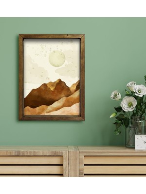 Bk Gift Otel Odası Konseptli Doğal Masif Ahşap Çerçeveli Tablo 30 x 40 cm - 43