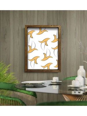 Bk Gift Cafe & Bar & Restaurant Konseptli Doğal Masif Ahşap Çerçeveli Tablo - 60