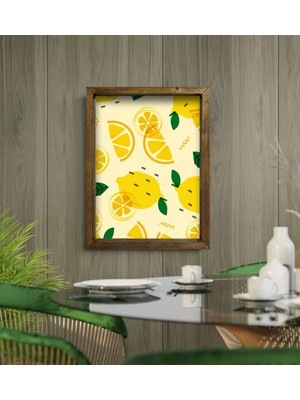 Bk Gift Cafe & Bar & Restaurant Konseptli Doğal Masif Ahşap Çerçeveli Tablo - 45