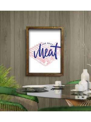 Bk Gift Cafe & Bar & Restaurant Konseptli Doğal Masif Ahşap Çerçeveli Tablo - 40