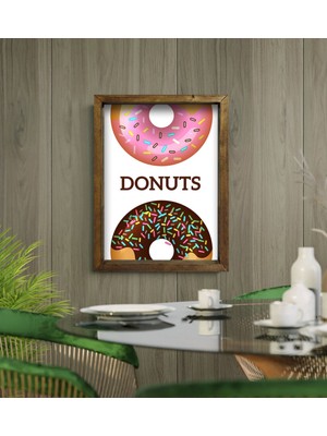 Bk Gift Cafe & Bar & Restaurant Konseptli Doğal Masif Ahşap Çerçeveli Tablo - 24